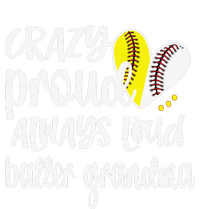 Womens Crazy Proud Softball Player Baseball Player Grandma Baller Hoodie