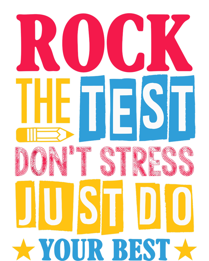 Rock The Test Dont Stress Just Do Your Best Teacher Test Day The Baniff Cuffed Pom Beanie