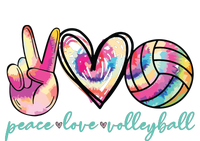 Peace Love Volleyball Player Tie Dye Style Teen Mesh Reversible Basketball Jersey Tank