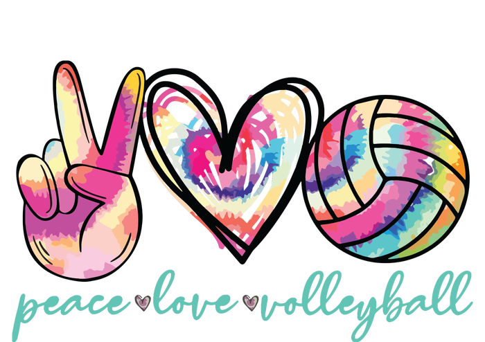 Peace Love Volleyball Player Tie Dye Style Teen Mesh Reversible Basketball Jersey Tank