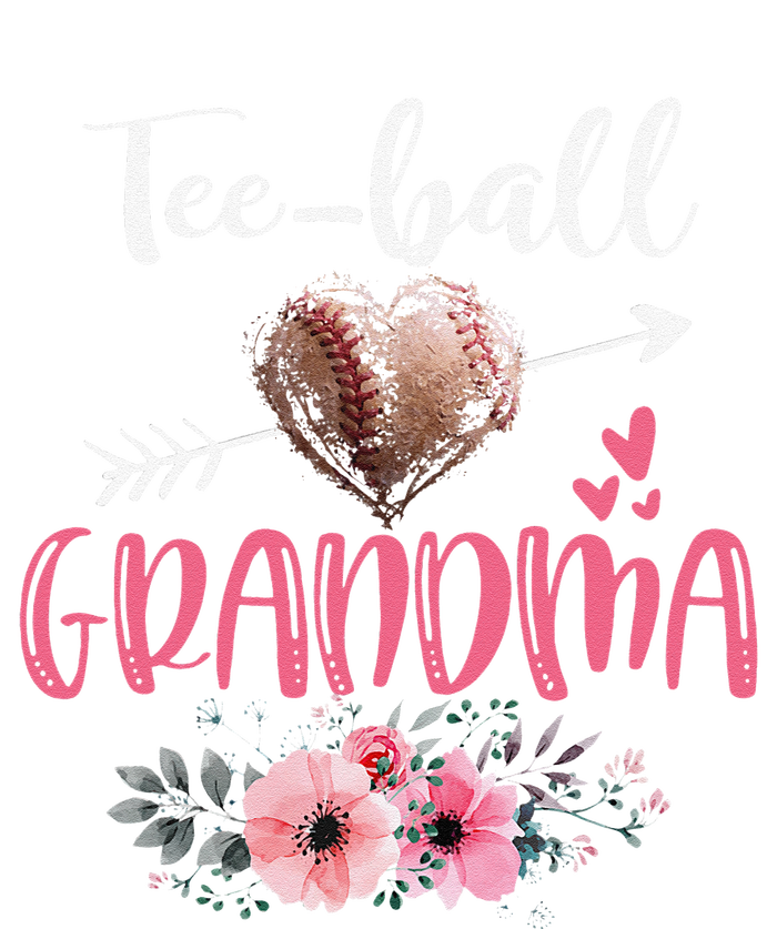 Womens Tee Ball Grandma Floral Funny Tee Ball Heart Mother's Day Hoodie