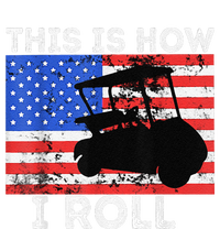 This Is How I Roll Golf Cart Driver American Flag Golfing Ceramic Bell Ornament