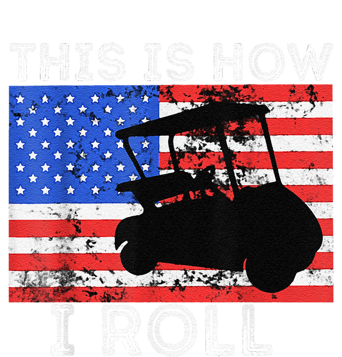 This Is How I Roll Golf Cart Driver American Flag Golfing Ceramic Bell Ornament