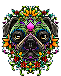 Day Of The Dead Pug Detailed Colorful Illustration Cool Gift Ladies Essential Flowy Tank