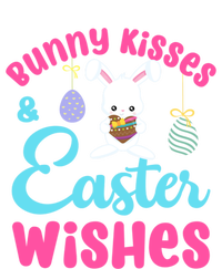 Easter Bunny Wishes Quote / Cute Color Eggs Bunny Gift Ladies Long Sleeve Shirt