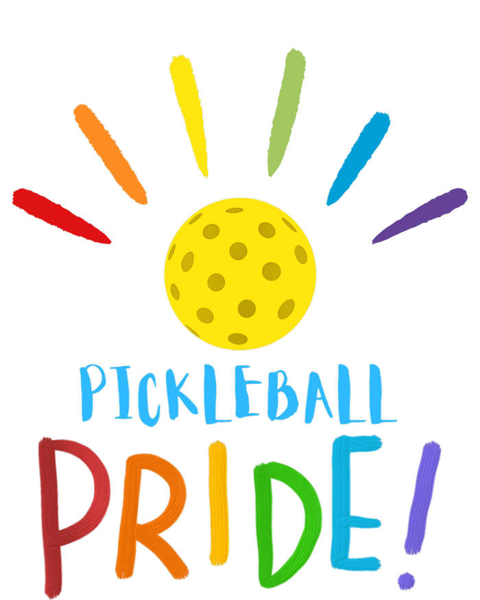 Pickleball LGBT Pride Full-Length Apron With Pockets