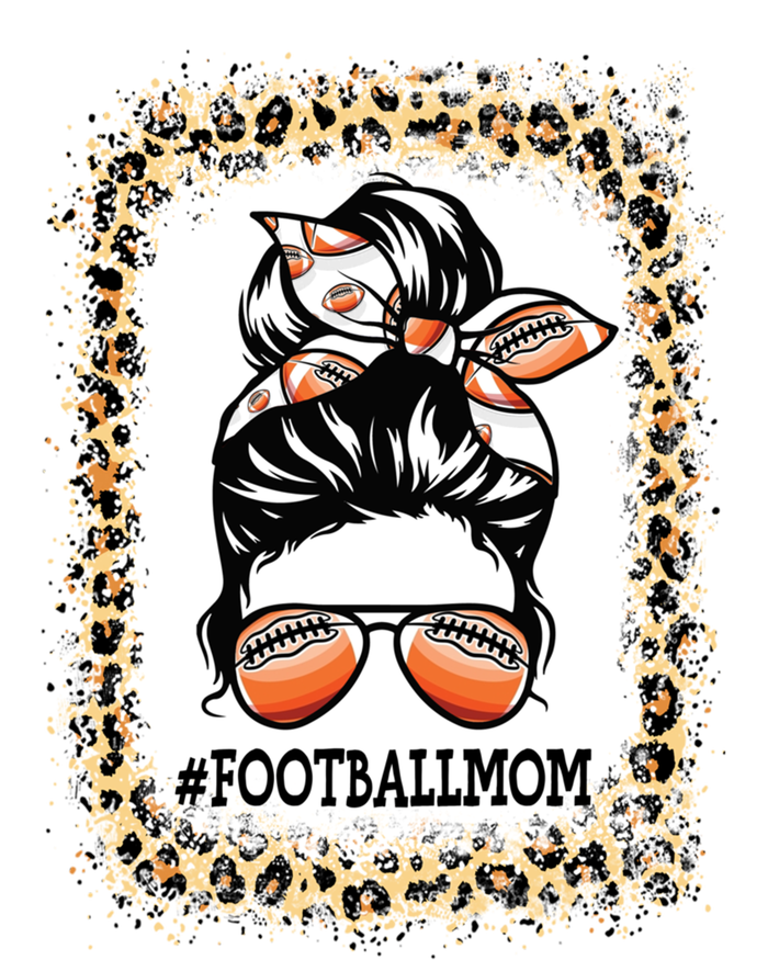 Funny Football Mom Messy Bun Player Mom Mother's Day Cool Gift Tie-Dye T-Shirt