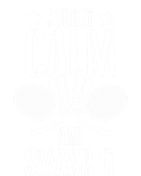 Forget Calm And Smash It Shuttlecock Badminton Crossminton Great Gift Striped Beanie with Solid Band