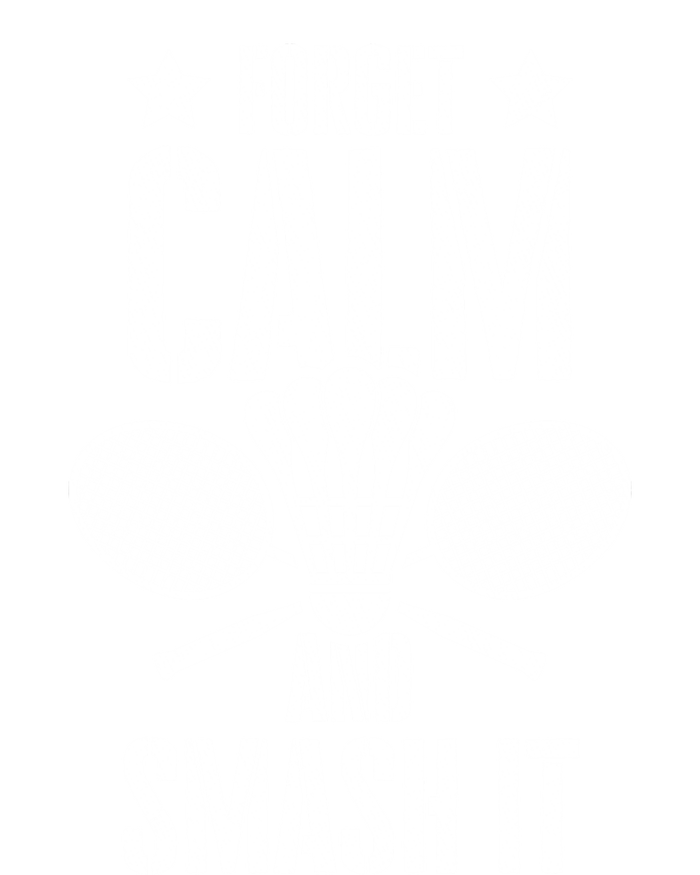 Forget Calm And Smash It Shuttlecock Badminton Crossminton Great Gift Striped Beanie with Solid Band