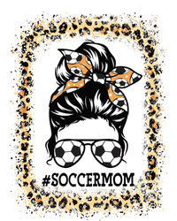 Funny Soccer Mom Messy Bun Player Mom Mother's Day Cute Gift Women's Flannel Pajama Set