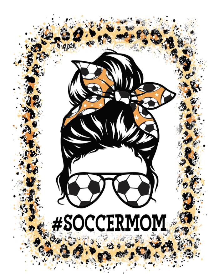 Funny Soccer Mom Messy Bun Player Mom Mother's Day Cute Gift Women's Flannel Pajama Set