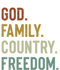 God Family Country Freedom Retro Patriotic Christian Values Gift Sustainable Beanie