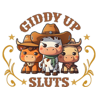 Giddy Up Sluts Funny Western Cowgirl Ranch Rodeo Country Cow Women's Racerback Tank