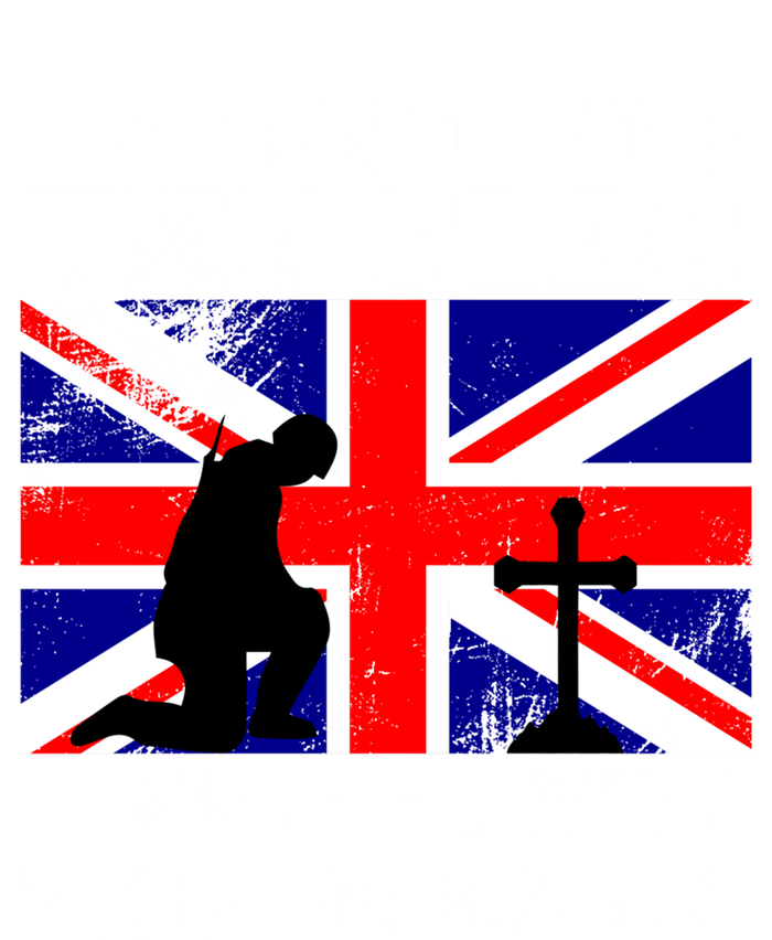 I Stand For The Flag I Kneel For The Fallen Union Jack Gift T-Shirt