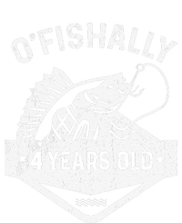 O'fishally 4 Years Old Funny Officially 4th Bday Fishing Softstyle Adult Sport Polo