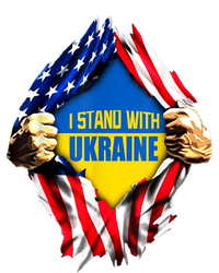 I Stand With Ukraine Flag Support Ukraine Gift Tall Hoodie