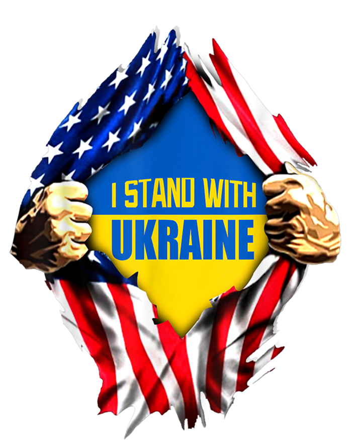 I Stand With Ukraine Flag Support Ukraine Gift Tall Hoodie