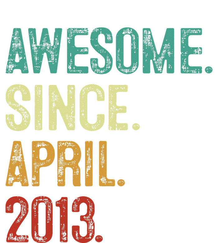 10 Years Old Awesome Since April 2013 10th Birthday Full Zip Hoodie