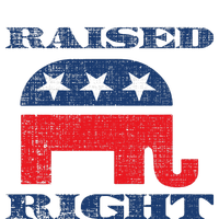 Raised Right Republican Elephant Retro Style Distressed Gift Ladies Essential Tank