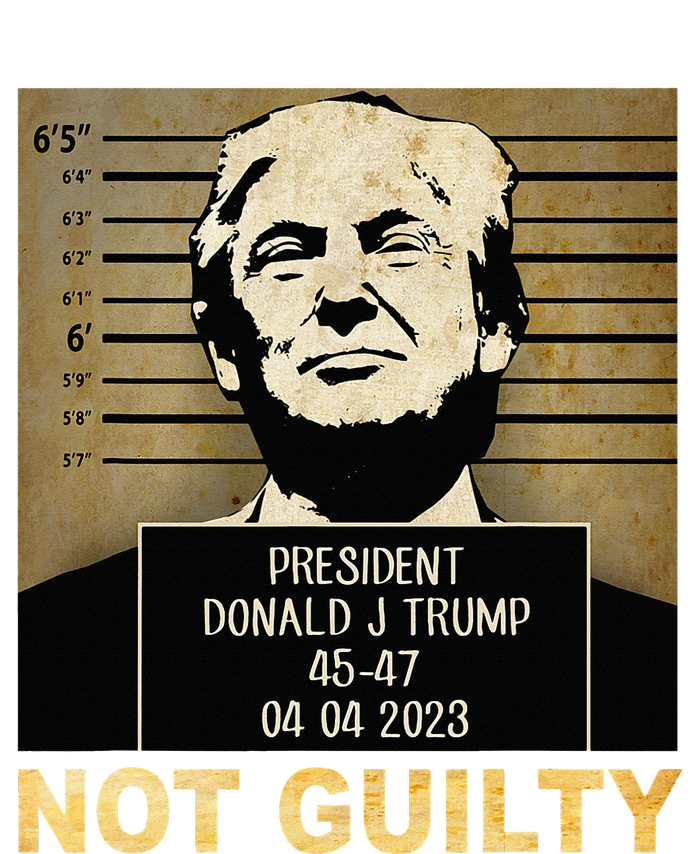 Donal Trump campaig releases mugshot Not Guilty Zip Tote Bag