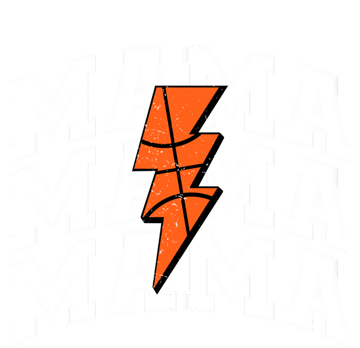 Basketball Mama Distressed Lightning Bolt Mom T-Shirt