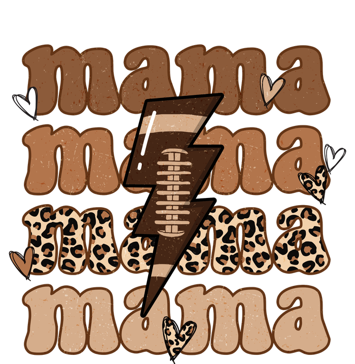 Football Mama Distressed Lightning Bolt Mom T-Shirt