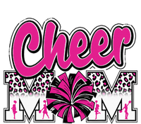 Cheer Mom Hot Pink Black Leopard Letters Cheer Pom Poms T-Shirt