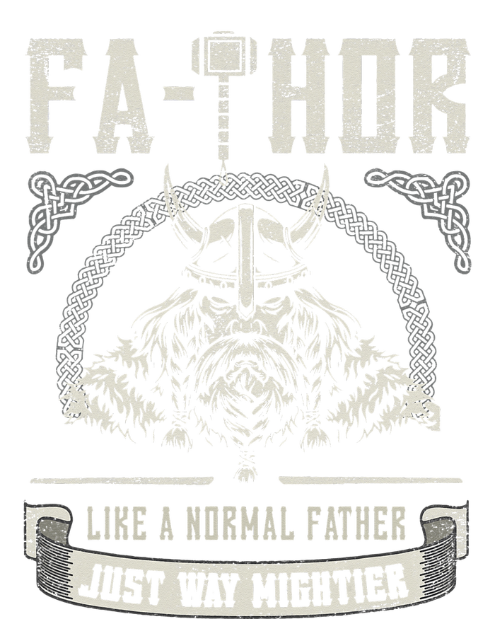 FaThor Father Just Mightier Hammer Viking Fathers Day Sustainable Knit Beanie