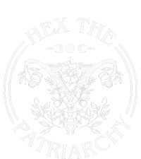 Hex the Patriarchy Floral Moon Feminist Witch Symbols Design Poster