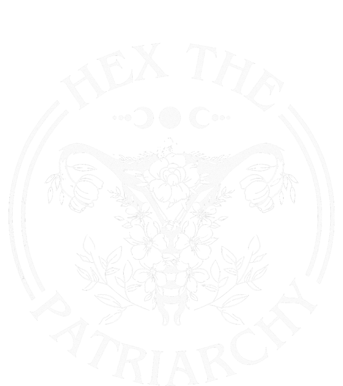 Hex the Patriarchy Floral Moon Feminist Witch Symbols Design Poster