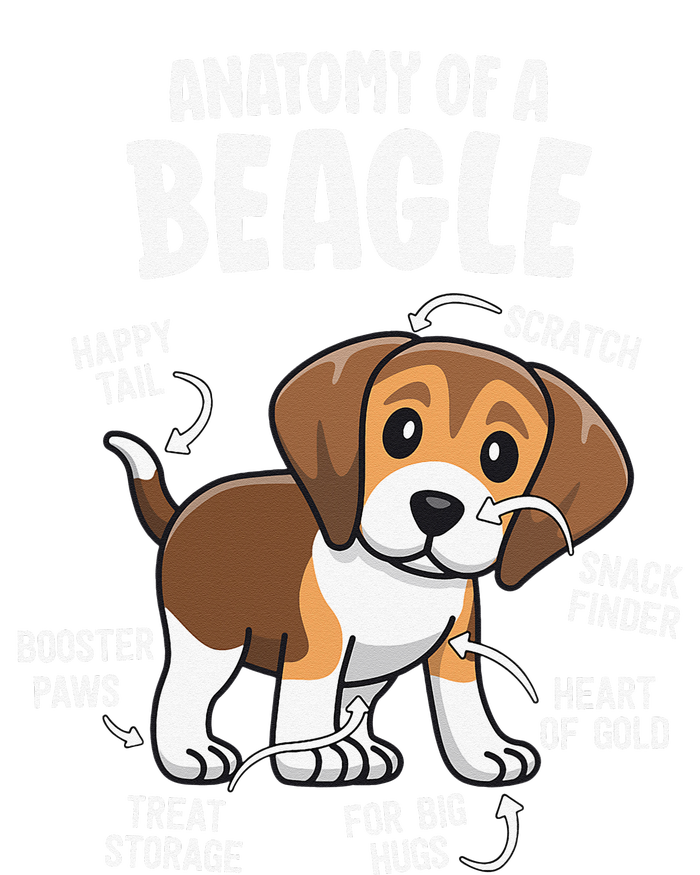 Beagle Lovers Dog Mom Funny Anatomy Of A Beagle Kids Tie-Dye T-Shirt