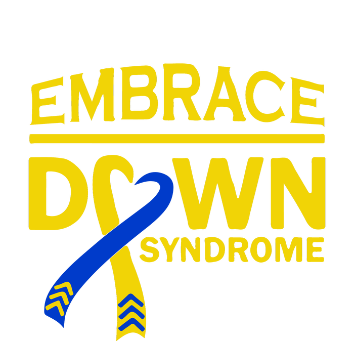 Embrace Ribbon Down Syndrome Awareness Gift Performance Sprint T-Shirt