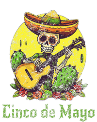 Happy Cinco de Mayo Skeleton Skull Sombrero Guitar Cactus PosiCharge Competitor Tank