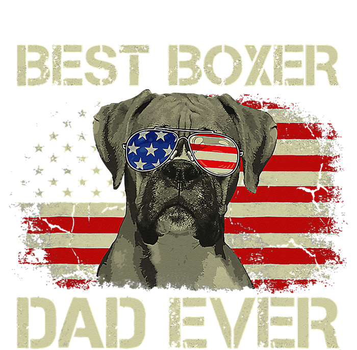 Retro Best Boxer Dad Ever US Flag Dog Lover Fathers Day T-Shirt