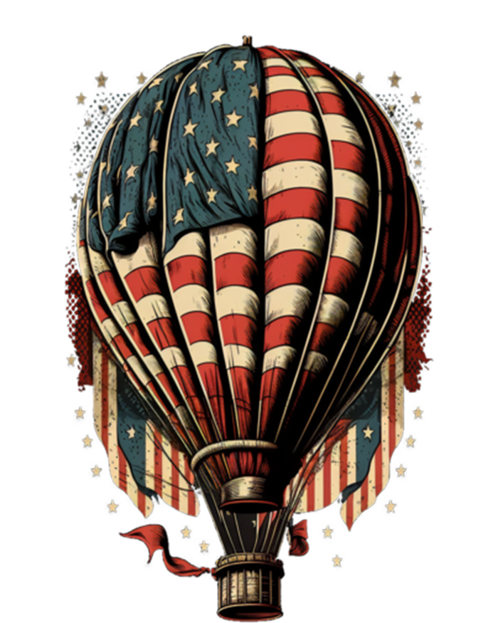 Happy Memorial Day Hot Air Balloon Usa American Flag Sunset Meaningful Gift Kids Long Sleeve Shirt