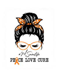 Peace Love Cure Mimi Messy Bun Multiple Sclerosis Meaningful Gift Tie-Dye Long Sleeve Shirt