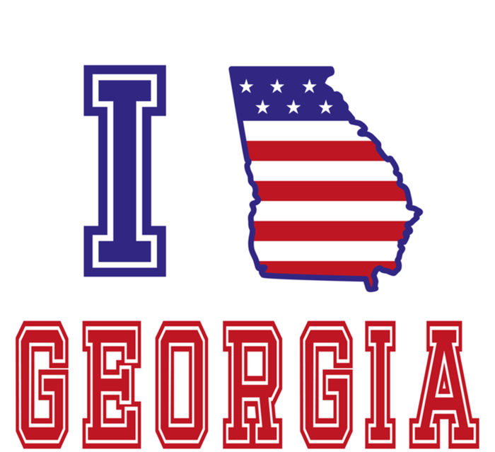 Georgia Usa Patriotic Usa Flag I Love Georgia Cool Gift T-Shirt