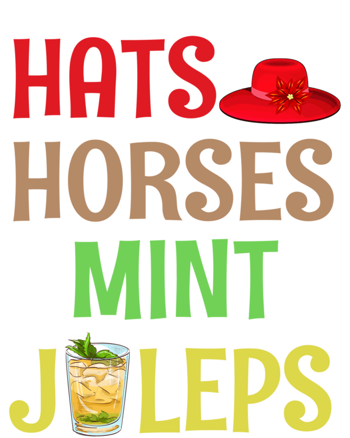 Hats Horses Mint Juleps Gift Funny Horse Racing Funny Gift Premium T-Shirt