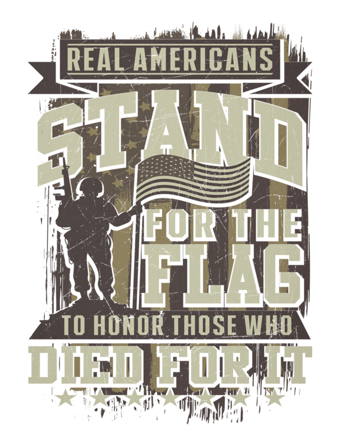 Real Americans Stand For The Flag To Honor The Fallen Gift Kids Sweatshirt