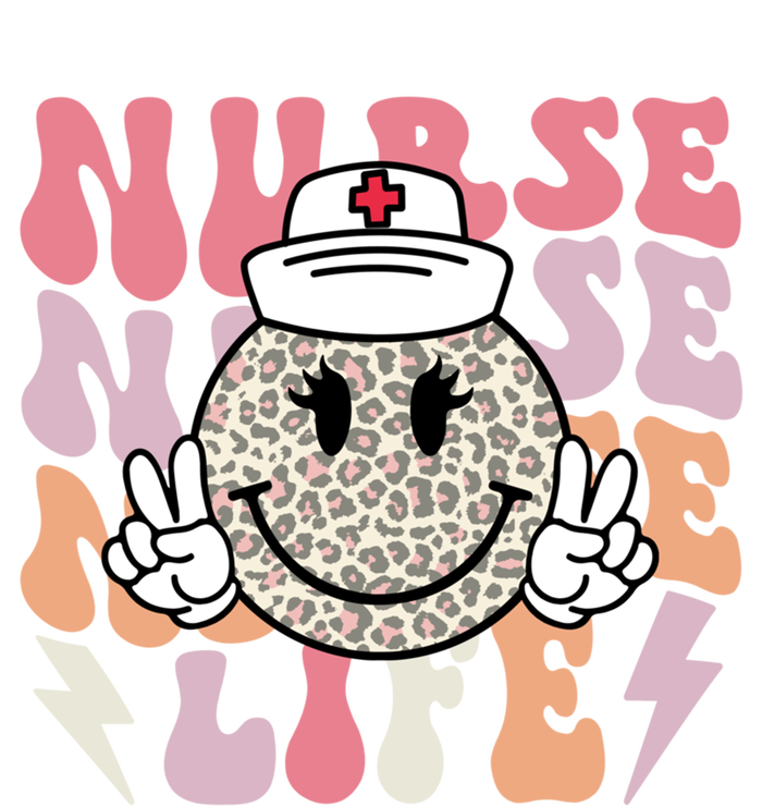 Leopard Smile Face Rn Nurse Life Nursing School Nurse Week Cute Gift T-Shirt