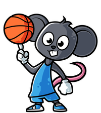 Mouse Basketball Game Day Funny Team Sports Bfunny Giftball Rat Gift T-Shirt