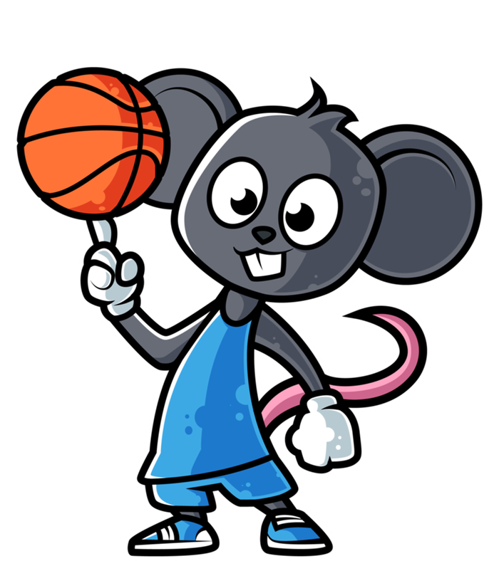 Mouse Basketball Game Day Funny Team Sports Bfunny Giftball Rat Gift T-Shirt