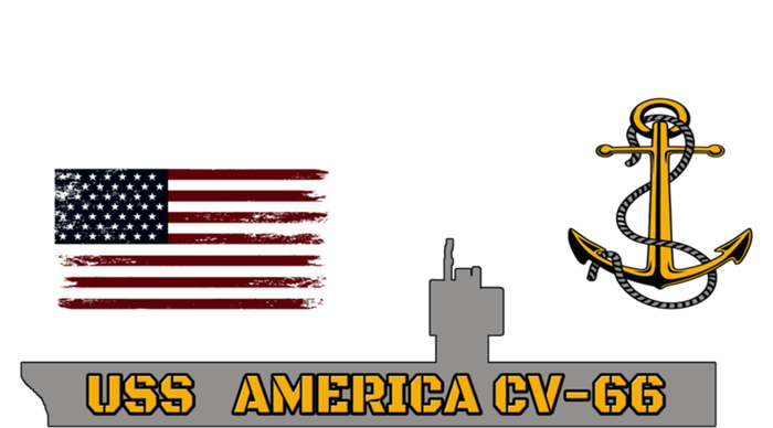 Aircraft Carrier Uss America Cvgift66 Warship Veteran Grandpa Cool Gift T-Shirt