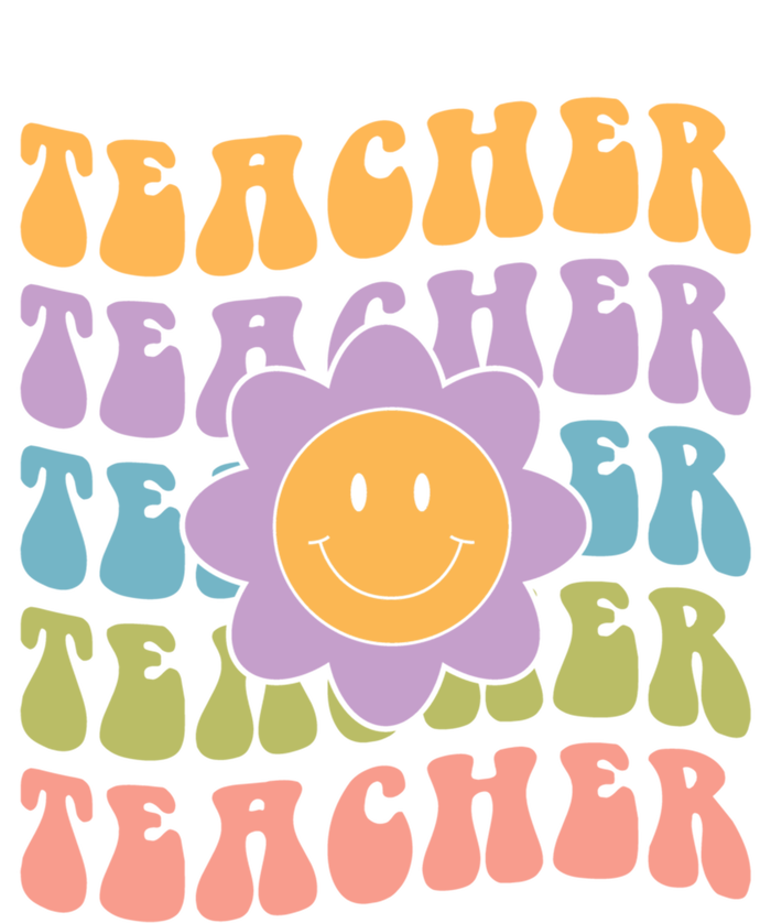 Retro Teacher Daisy Colorful Great Gift Eletary School Teacher Great Gift Canvas