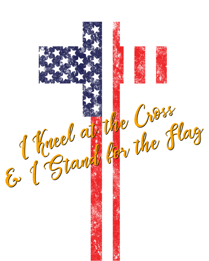 I Kneel At The Cross And Stand For The Flag Vintage Gift Toddler Hoodie