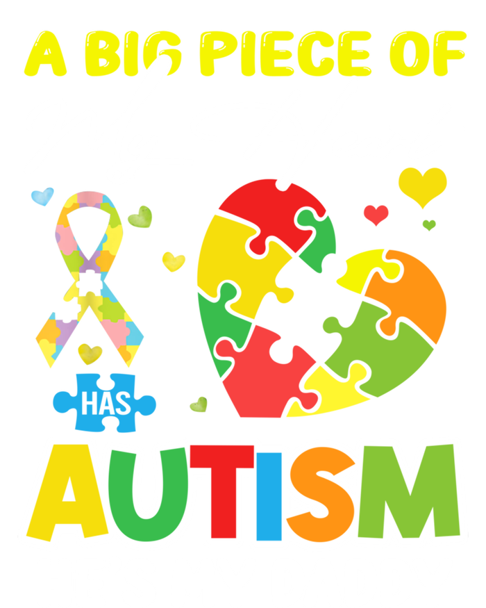 A Piece Of My Heart Has Autism My Daddy Gift Tall T-Shirt