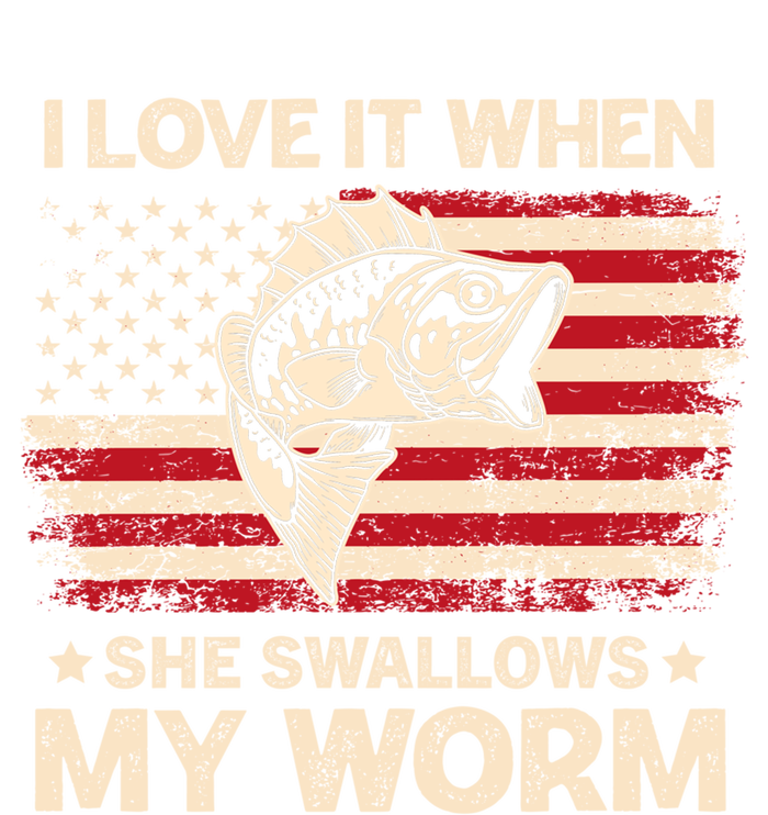 I Love It When She Swallows My Worm Vintage Usa Flag Funny Gift Ladies Essential Flowy Tank