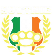 Southie Brass Knuckle Irish Flag St Patricks Day Cool Pun Gift Women's Racerback Tank