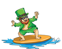 St Patricks Day Surfing Leprechaun St Patricks Day Surf Meaningful Gift Magnet