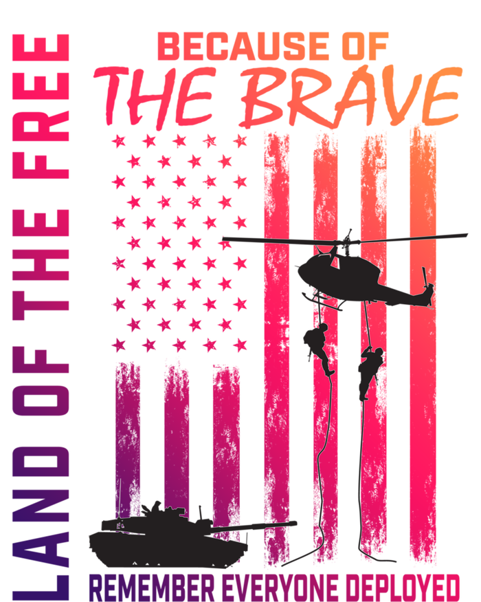 Land Of The Free Because Of The Brave Red Gift Friday Flag Gift T-Shirt